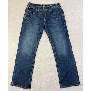 Ariat Rebar M4 Jeans Relaxed Bootcut Men's 38x34 Stretch Blue Denim Workwear